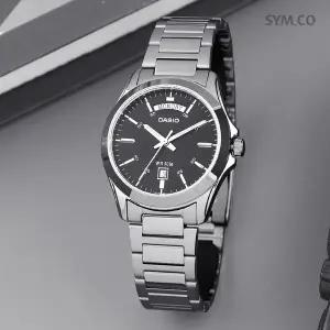 [카시오] MTP-1370D-1A1 클래식 라운드 데이데이트 정장 남자 메탈시계 d