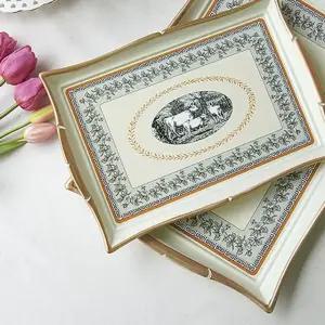 카우 골드라인 2size 사각 고급스러운 프리미엄 쟁반