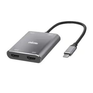 USB C타입 to 4K HDMI 듀얼 모니터 노트북 TV 연결 어댑터 컨버터 변환기