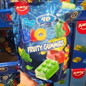 아모스 4D 블록 젤리 24g x 70개 코스트코 레고 블럭 모양 과일맛 구미 1680g