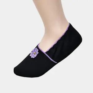 크로바 발등 플라워 디자인 여자 덧신 5P 단체 덧버선