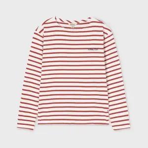 [후아유](의정부점)Boat Neck Stripe T-shirt WHLSG2321F