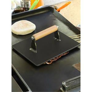 고기 누름판 손잡이 돼지껍데기 룩스 누름팬 8인치 두꺼운 밥버거틀 내열 있는 에나멜