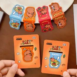 카피바라 자석 책갈피 슬림 마그네틱 북마크 북클립 4p