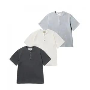 디스커스 애슬레틱 DISCUS ATHLETIC [3COLORS] USAFA 와플 헨리 넥 숏 슬리브 티셔츠 DC26SC003 3117514