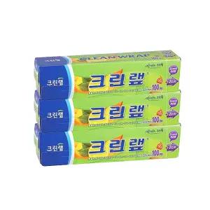 크린랩 크린백 일회용 비닐 크랜랩 22cm x 100m x 3개