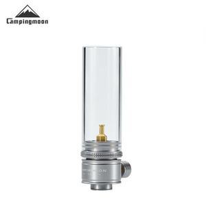 CAMPINGMOON T-1D 야외 캠핑 가스 랜턴(유리 커버 캔들 램프 조명 포함)