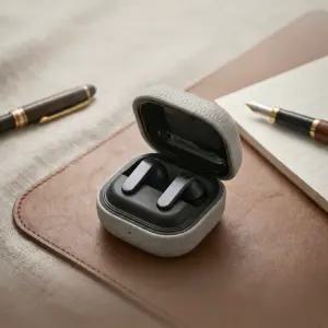 갤럭시 버즈4 프로 천연 소 가죽 케이스 수제 커버 카라비너 세트 호환