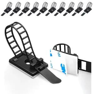 전선 케이블 타이 클립 고정 홀더 - 대형 50개/배선/컴퓨터선/랜선/정리/선정리/사무실/가정/용/다용도