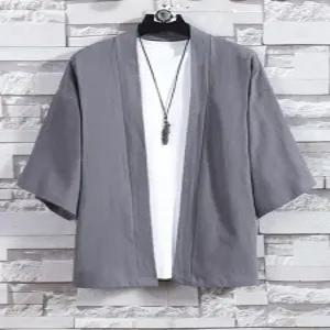 하오리 무대 여름 자켓 사무라이 하카마 의상 카디건 옷 남성 일본 기모노