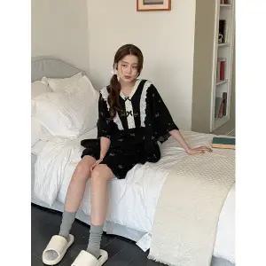 [공구우먼] [엠디픽] 키번 빅리본 러블리 반팔 파자마 세트 86943 빅사이즈 여성의류