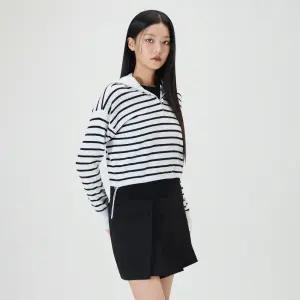 (스타필드 하남 미쏘) 반집업 스트라이프 풀오버_MIWKAG223T