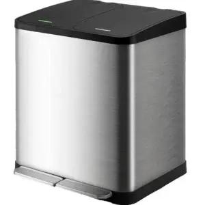 프리미엄 대용량 스타일 C 16L 이중 내부통 쓰레기통 스텐 분리수거함 공원 펜션