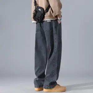 남성 봄 간절기 데님 스판 세미와이드 슬랙스 밴딩 팬츠 청바지 남친룩 데일리