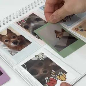 포토 카드 링스탠드 6칸 앨범 책상사진북 사진 셀프 첩만들기 사진첩 미니 여행 탁상용