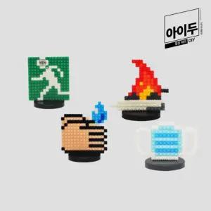 아이두DIY 미니블럭 8mm 7대안전교육 만들기 X 5SET장난감 집콕놀이 조립완구 재미있는