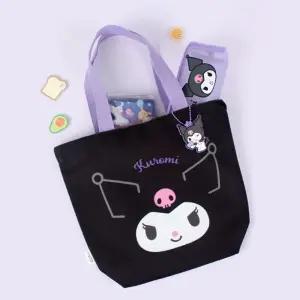 산리오 쿠로미 페이스 에코백캐릭터 가방 데일리 숄더 캐주얼 학생 디자인 에코