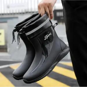남성레인부츠 여름 낚시 캠핑 작업용 캐주얼 패션장화