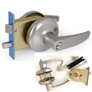 방화문 현관문 열쇠 잠금장치 실버 레버 손잡이 현관정 문고리 창고문 교체용