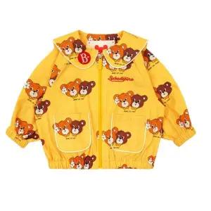 [롯데백화점]베베드피노 올 오버 허니 베어 베이비 세일러 카라 재킷 BP52JF112YL