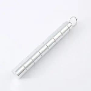 (색상 스테인레스약통)여행용 휴대용 약통 데일리 스텐 약통 보관함 일주일 키링