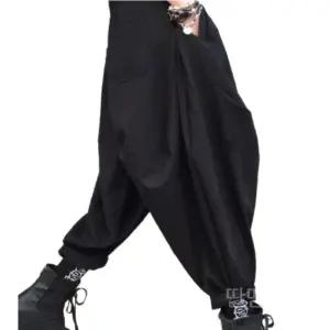 여성배기팬츠 검은바지 배기 여성배기바지 면바지 데일리 할머니 여름 항아리 봄 똥싼바지