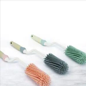 회전 젖병 세척솔 텀블러 실리콘 젖병 브러쉬 아기 유아