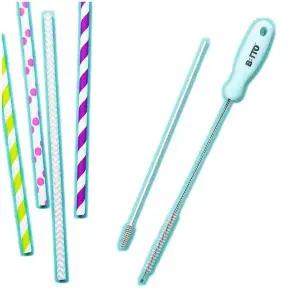 틈새청소 빨대세척솔 닦는솔 브러쉬 긴세척솔 2종세트