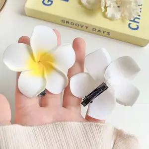 여행 감성 플라워 집게핀 하와이안 꽃 머리핀 예쁜삔 데일리헤어핀