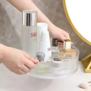 주방 화장대 냉장고 수납용 대형 투명 회전 트레이 정리 정돈 실용적인 가성비