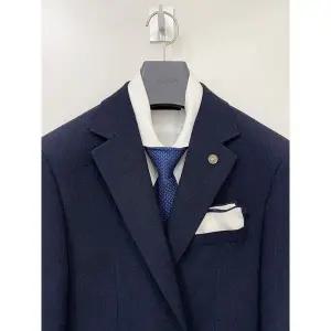 [트루젠]남자 여름 트리아세테이트 스판 구김없는 예복 면접 혼주 다크 블루 정장 양복 수트 세트_JK