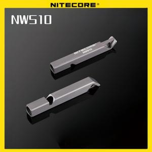 NITECORE NWS10 티타늄 휘슬 비상용 목걸이 펜던트 야외용 120dB 키체인 포함