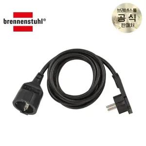 [브레넨스툴] 플랫플러그 1구 연장선 블랙 2m