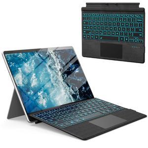 마이크로소프트 서피스 프로 블루투스 3인치용 공학적 키보드 인체 7가지 색상 충전식 트랙패드 울트라 배터리 커버 12 휴대용 플러스 타입 무선 슬림 포함 백라이트