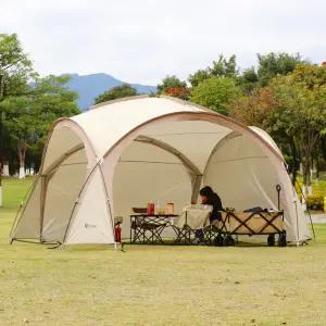 대형 돔형 캠핑 쉘터 텐트 설치 그늘막 방수 원터치