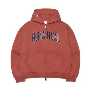 노매뉴얼 NOMANUAL B.A HOODED ZIP-UP - BURGUNDY 382564