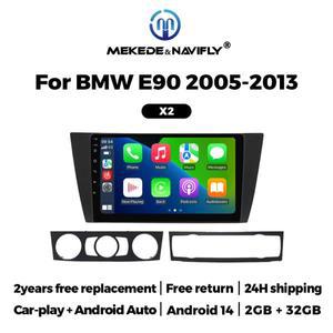 BMW 3 시리즈용 자동차 라디오 스테레오, 안드로이드 14, e90 E91 E92 E93 2005-2013 멀티미디어 플레이어,