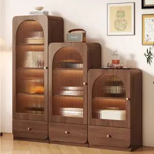 엔틱와인장 레트로유리문진열장 원목그릇장 주류보관장식장 거실장식장