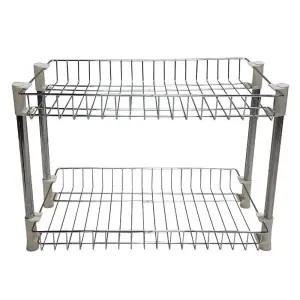 스텐 팬트리 2단 정리 선반 진열대 세탁실 용품 집 화장실 인테리어 베란다