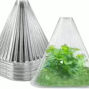 겨울 야채 온실 높이 단열 식물보호커버 덮개 방수 37cm 확대 특대형 30cm 10개