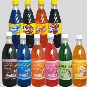 7 아담스  슬러시 시럽 원액 1kg/파파야 콜라 망고 청포도 오렌지 포도 딸기 파인애플 복숭아