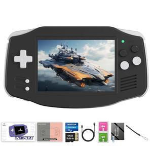 RG34XX 레트로 휴대용 게임 콘솔 클래식 32 64G 카드 프리로드 5000 리눅스 64비트 3500mAh 배터리 WiFi 블루투스 HD 및 TV 출력 블랙