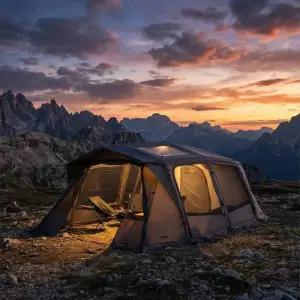 카즈미 캠핑 에어텐트 AON 알비온 리빙쉘 거실형 터널형