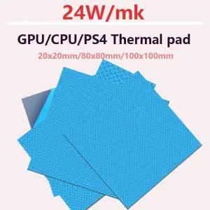 24W/MK GPU/CPU/PS4 써멀 패드 히트싱크 냉각 전도성 실리콘 고품질 및 절연재