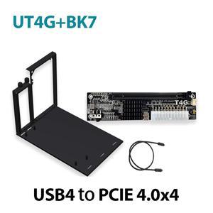 UT4G eGPU 썬더볼트 4 /3 TB3/TB4 PCIe X16 PCI-E 4.0 X4 도크 외장 어댑터 USB4 BK7 브래킷 NUC ITX STX