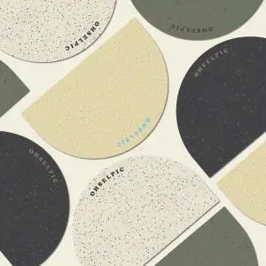 오셀픽 오브제 반원형 빨아쓰는 규조토 발매트 M(60x40) 4Color