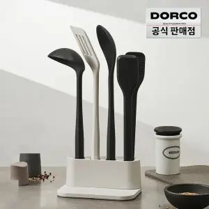 [십일절35%+찜5%] 도루코 헤리콘 실리콘 키친툴 5종세트 (키친툴4종+거치대) /집들이선물/선물세트