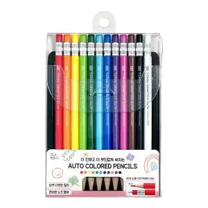 5개 조선문방구 12색 슬림 샤프식 색연필 세트