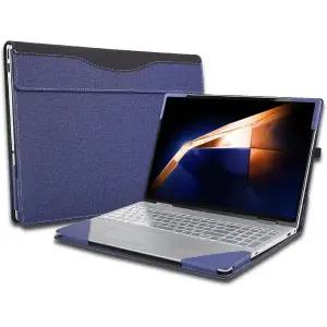 forubar 2024년 최신 16인치 삼성 갤럭시 북4 프로 360 울트라 프로용 노트북 가죽 케이스 커버 펜 홀더