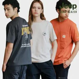 지프 TRAILBLAZER 에버쿨 아스킨 반팔 티셔츠 3종 남녀공용